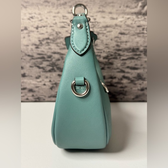 New Coach Jonie Mini Bag in Glovetanned Leather Aquamarine / Silver CR508 - Picture 11 of 15